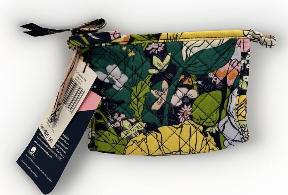 Vera Bradley Tie Cosmetic Bag BLOOM BLOOM *New In Packaging* Small